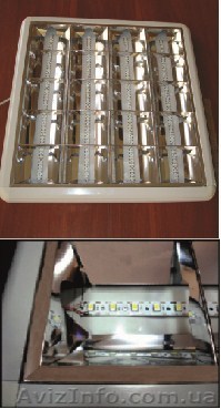 Светодиодный потолочный светильник типа Армстронг ЛВО 4х18 - <ro>Изображение</ro><ru>Изображение</ru> #1, <ru>Объявление</ru> #677801