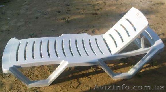 Лежак пластиковый без поручней, белый Модель  Holiday (Турция)  - <ro>Изображение</ro><ru>Изображение</ru> #1, <ru>Объявление</ru> #847427