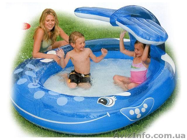 Бассейн детский надувной с фонтаном Кит Intex 57435 - <ro>Изображение</ro><ru>Изображение</ru> #1, <ru>Объявление</ru> #931007