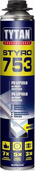Tytan O2 STYRO 753 проф.однокомпонентный полиуретановый клей для ППС 750мл - <ro>Изображение</ro><ru>Изображение</ru> #1, <ru>Объявление</ru> #1146159