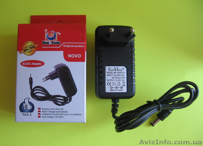 AC/DC адаптер, блок питания, зарядное устройство 12V 2A WF-2000 - <ro>Изображение</ro><ru>Изображение</ru> #1, <ru>Объявление</ru> #1199368