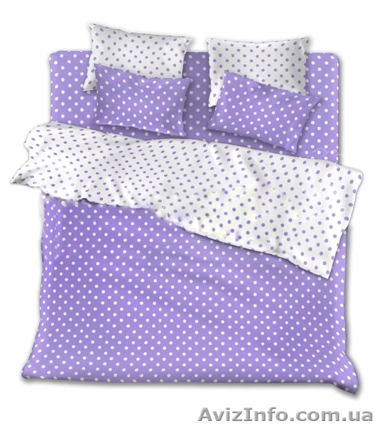 Постельное белье из поплина Фиолетовые горохи - <ro>Изображение</ro><ru>Изображение</ru> #1, <ru>Объявление</ru> #1342183