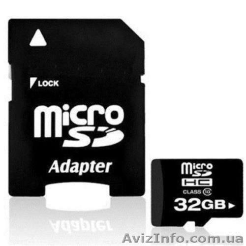 Карта памяти  Micro SDHC  32GB Class 10 с адаптером - <ro>Изображение</ro><ru>Изображение</ru> #1, <ru>Объявление</ru> #1358145