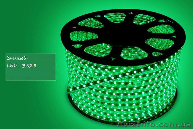 Светодиодный дюралайт led 3528 зеленый, 100 метров - <ro>Изображение</ro><ru>Изображение</ru> #1, <ru>Объявление</ru> #1493022