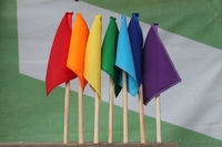 Флажки детские,сигнальные,цветные с деревянной ручкой - <ro>Изображение</ro><ru>Изображение</ru> #4, <ru>Объявление</ru> #778764