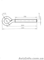 Крюк буксировочный болт Газель Соболь, петля - <ro>Изображение</ro><ru>Изображение</ru> #2, <ru>Объявление</ru> #1221821