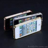 металлический бампер со стразами камнями iPhone 4 4s Swarovski - <ro>Изображение</ro><ru>Изображение</ru> #1, <ru>Объявление</ru> #1457148