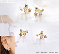 Сережки с тремя камешками - <ro>Изображение</ro><ru>Изображение</ru> #2, <ru>Объявление</ru> #1459159