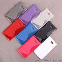 стильный силиконовый S-line TPU чехол Sony Xperia M2 D2305 D2302 s50h - <ro>Изображение</ro><ru>Изображение</ru> #2, <ru>Объявление</ru> #1459069