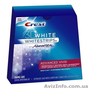 Полоски для отбеливания зубов Crest 3D White Whitestrips Advanced Vivid - <ro>Изображение</ro><ru>Изображение</ru> #1, <ru>Объявление</ru> #234577