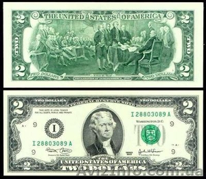 Продам банкноты номиналом в 2 доллара. Два доллара - легендарная банкнота США - <ro>Изображение</ro><ru>Изображение</ru> #4, <ru>Объявление</ru> #812340