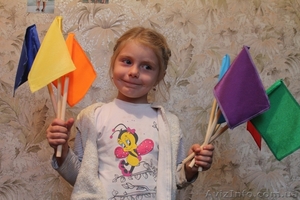 Флажки детские,сигнальные,цветные с деревянной ручкой - <ro>Изображение</ro><ru>Изображение</ru> #1, <ru>Объявление</ru> #778764