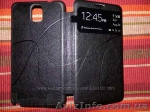 Чехол-книжка кожаный Оскар для Samsung N9000 Not 3 с окошком  