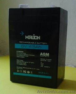 Акб аккумулятор батарея 6v 4.5ah (6в 4.5ач) Merlion для весов - <ro>Изображение</ro><ru>Изображение</ru> #1, <ru>Объявление</ru> #1222665