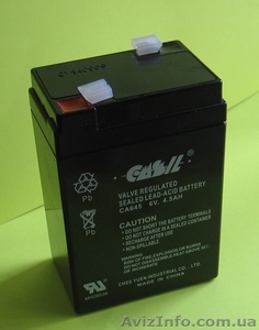 акб, аккумулятор свинцовый 6в 4.5ач (6v 4.5ah) Casil для систем охраны - <ro>Изображение</ro><ru>Изображение</ru> #1, <ru>Объявление</ru> #1234199
