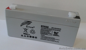 Акб, свинцовый аккумулятор батарея 6v 3.2ah (6в 3.2ач) Ritar для весов - <ro>Изображение</ro><ru>Изображение</ru> #1, <ru>Объявление</ru> #1244545