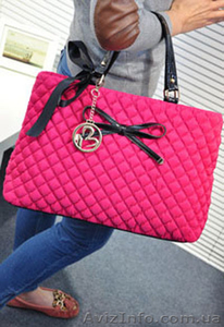 Большая осенняя женская розовая сумка из текстиля стеганной текстуры - <ro>Изображение</ro><ru>Изображение</ru> #3, <ru>Объявление</ru> #1457614