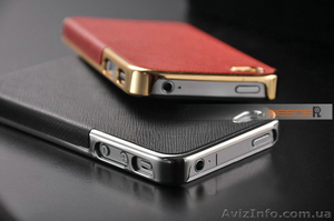 Бампер OYO Gold чехол кожа PU велюр iPhone 4 4S - <ro>Изображение</ro><ru>Изображение</ru> #1, <ru>Объявление</ru> #1458489