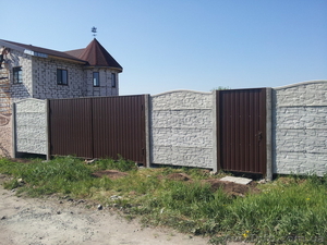 Еврозабор с воротами из профнастила под ключ в Запорожье - <ro>Изображение</ro><ru>Изображение</ru> #1, <ru>Объявление</ru> #1538804