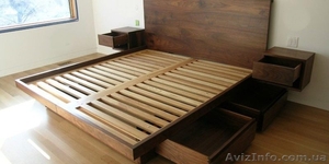Кровать с ламелями деревянная - <ro>Изображение</ro><ru>Изображение</ru> #1, <ru>Объявление</ru> #1632778