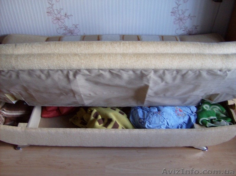 Диван-кровать, бежевый, б/у, состояние отличное - <ro>Изображение</ro><ru>Изображение</ru> #2, <ru>Объявление</ru> #374029