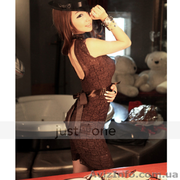 Кружевное коричневое платье - <ro>Изображение</ro><ru>Изображение</ru> #1, <ru>Объявление</ru> #534331