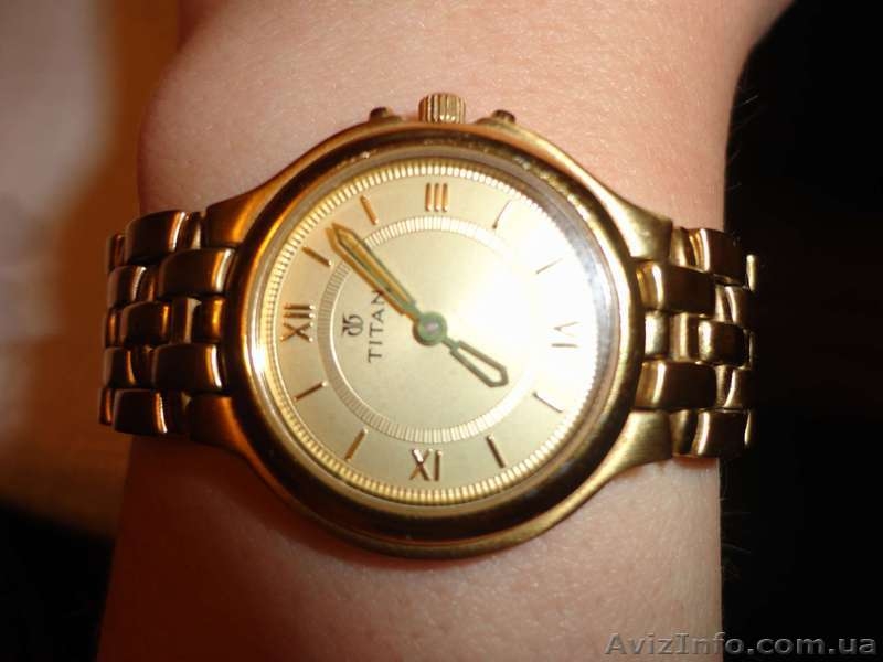 Продам часы женские наручные б.у. " Titan" в отл. сост., цвет жёлтый , пр-во Инд - <ro>Изображение</ro><ru>Изображение</ru> #1, <ru>Объявление</ru> #640506