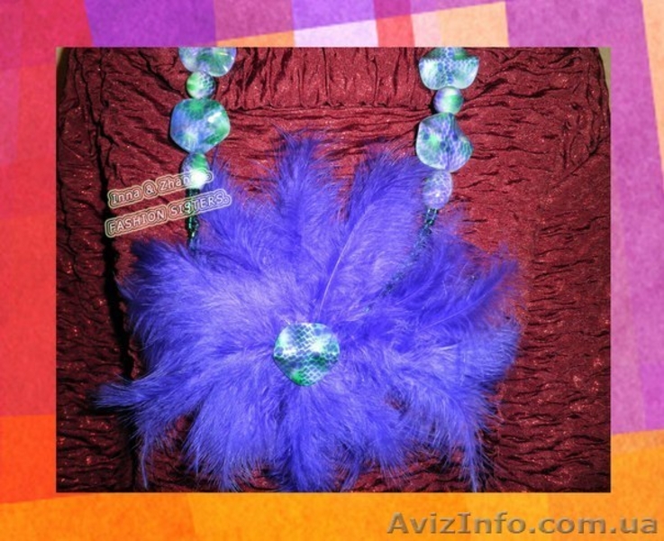 Нашейное украшение с цветком из фиолетовых перьев “Fiolet”   - <ro>Изображение</ro><ru>Изображение</ru> #4, <ru>Объявление</ru> #965484