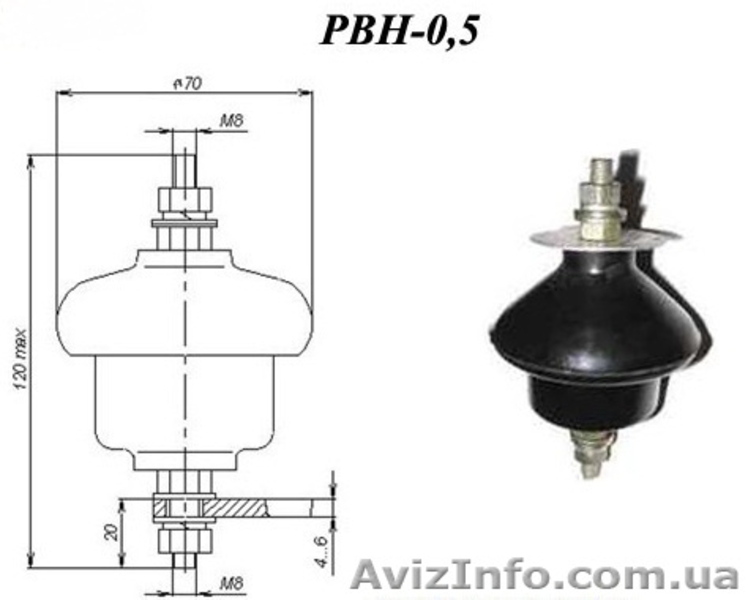 Разрядники вентильные РВО, РВС, РВН - <ro>Изображение</ro><ru>Изображение</ru> #5, <ru>Объявление</ru> #1019596