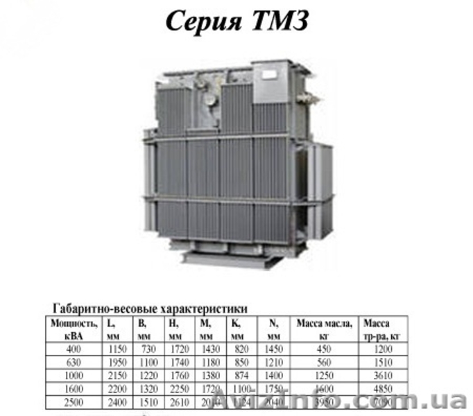 Трансформаторы масляные силовые ТМ, ТМГ, ТМЗ - <ro>Изображение</ro><ru>Изображение</ru> #3, <ru>Объявление</ru> #1019585