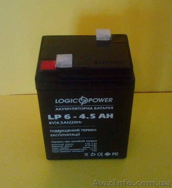 акб, аккумулятор свинцово-кислотный 6V 4.5Ah (6в 4.5ач) LOGIC POWER для весов - <ro>Изображение</ro><ru>Изображение</ru> #2, <ru>Объявление</ru> #1234195
