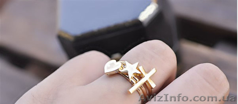 Набор из трех колец: сердечко. звездочка, крестик - <ro>Изображение</ro><ru>Изображение</ru> #2, <ru>Объявление</ru> #1457153