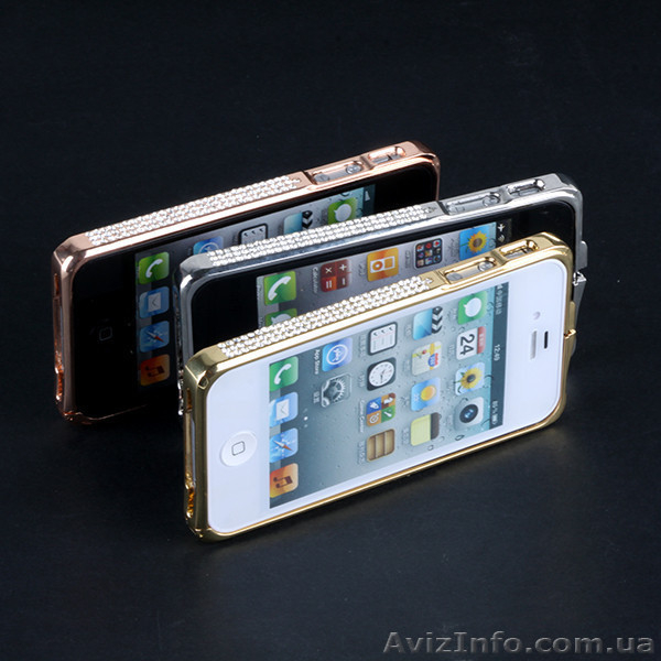 металлический бампер со стразами камнями iPhone 4 4s Swarovski - <ro>Изображение</ro><ru>Изображение</ru> #1, <ru>Объявление</ru> #1457148