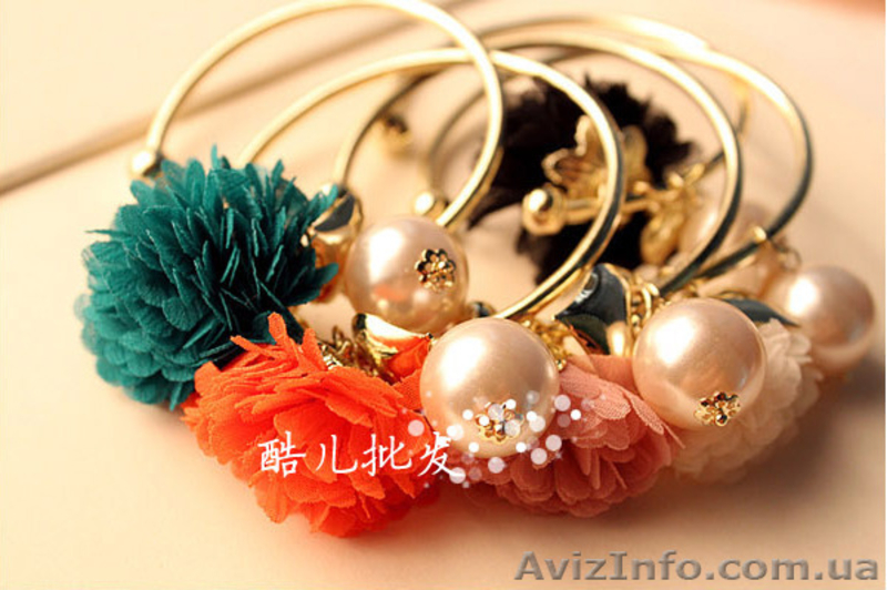   Браслет с жемчугом и шифоном   - <ro>Изображение</ro><ru>Изображение</ru> #1, <ru>Объявление</ru> #1459151
