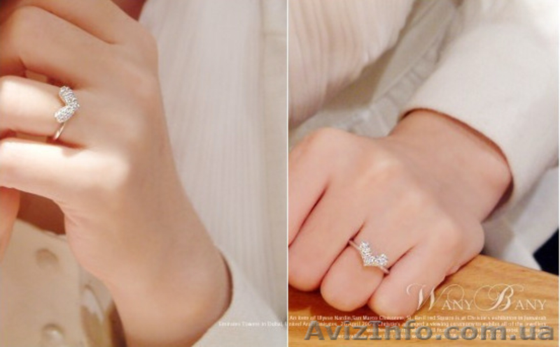 Колечко в виде сердечка инкрустированное камешками - <ro>Изображение</ro><ru>Изображение</ru> #1, <ru>Объявление</ru> #1459143