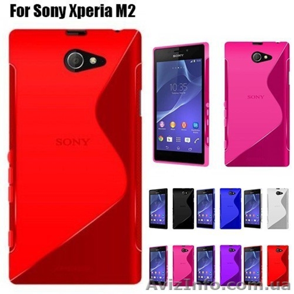 стильный силиконовый S-line TPU чехол Sony Xperia M2 D2305 D2302 s50h - <ro>Изображение</ro><ru>Изображение</ru> #1, <ru>Объявление</ru> #1459069