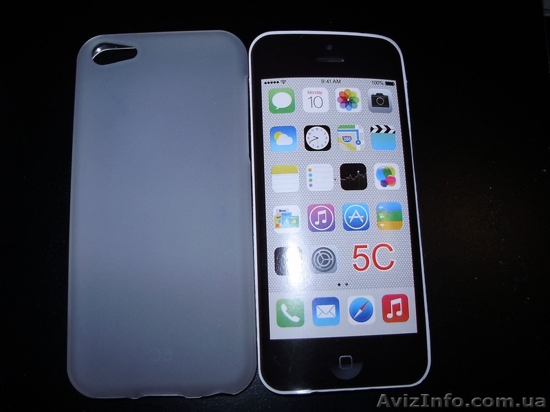 Силиконовый матовый белый TPU чехол iPhone 5C - <ro>Изображение</ro><ru>Изображение</ru> #1, <ru>Объявление</ru> #1457146
