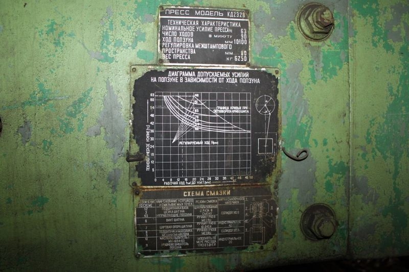 КД2328 пресс кривошипный с пневмомуфтой, усилие 63т - <ro>Изображение</ro><ru>Изображение</ru> #2, <ru>Объявление</ru> #1671407